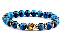 Bracelet Bouddha BLEU / OR Spirituel Luxe