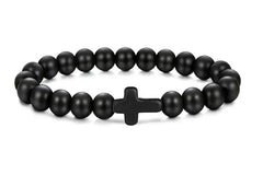 Bracelet Prestige Croix Noire Classique - Bijoux Spirituel FRANCE